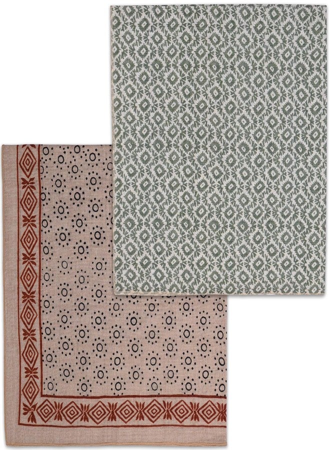 Acigbetter 2 Pack Soft Cotton Bandana 22''x22'' Flower Headband Scarf (R004-2 Pack) - Image 1